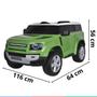 Imagem de Carro Elétrico Infantil Controle Criança Até 30Kg Bluetooth MP3 USB 5km/h Luzes Land Rover Defender