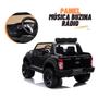 Imagem de Carro eletrico infantil mini caminhonete eletrica ford raptor licenciada preta 24v com luz e som