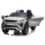 Imagem de Carro eletrico land rover evoque pneu borracha e mp4 12v prata - importway