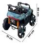 Imagem de Carro Elétrico Utv 12V Infantil Buggy Quadriciclo Controle Bluetooth Usb Azul Brinqway Bw-277 Luzes