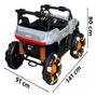 Imagem de Carro Elétrico Utv 12V Infantil Buggy Quadriciclo Controle Bluetooth Usb Cinza Brinqway Bw-277 Luzes