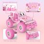 Imagem de Carro RC NQD Jeep Rosa com Adesivos DIY - Para Meninas de 3 a 8 Anos