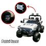 Imagem de Carro Utv Jipe Buggy Elétrico 12V Infantil Som Bluetooth Usb Luzes Controle Branco Brinqway Bw241