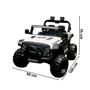 Imagem de Carro Utv Jipe Buggy Elétrico 12V Infantil Som Bluetooth Usb Luzes Controle Branco Brinqway Bw241