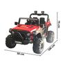 Imagem de Carro Utv Jipe Buggy Elétrico 12V Infantil Som Bluetooth Usb Luzes Controle Vermelho Brinqway Bw241