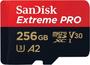 Imagem de Cartão de Memória 256 gb MicroSD Sandisk Extreme pro 4k Uhd/Full Hd Para Smartphone/Câmera