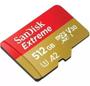 Imagem de Cartão de Memória 512gb Micro Sd Extreme 190mbs Sandisk (Drones, Câmeras de Ação)