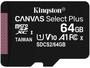 Imagem de Cartão de Memória 64GB Micro SD Kingston 10 - com Adaptador SD Canvas Select Plus SDCS2
