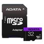 Imagem de Cartão de Memória Adata MicroSDHC 32 GB Classe 10 com Adaptador - AUSDH32GUICL10-RA1