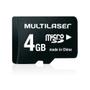 Imagem de Cartão De Memoria Classe 4 Micro Sd 4gb Com Adaptador - Multilaser