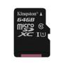 Imagem de Cartão de Memória Kingston Micro SDXC 64GB Classe 10