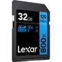 Imagem de Cartão de memória Lexar Professional 800x SDHC 32GB UHS-I/U1, pacote com 2