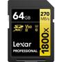 Imagem de Cartão De Memória Lexar Sd Xc 64Gb 1800X Uhs-Ii 270Mb/S Gold