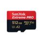 Imagem de Cartão de Memória Micro SD Sandisk Extreme Pro 512GB U3 200-140MB/s - Adaptador incluso