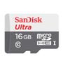 Imagem de Cartão de Memória Micro SD Sandisk Ultra 80 MB/s C10 com Adaptador 16 GB