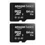 Imagem de Cartão de Memória microSDXC Amazon Basics 64GB (2 Unidades) com Adaptador
