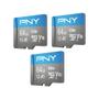 Imagem de Cartão de Memória PNY Elite 64GB microSDXC - Classe 10, U1, V10, A1 (Pacote com 3)
