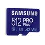 Cartão de Memória Samsung 512GB Micro SD Pro Plus Imagem de Cartão de Memória Samsung 512GB Micro SD Pro Plus
