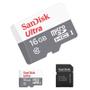 Imagem de Cartão de Memória Sandisk Micro SD 16GB 48mb/s Ultra Classe 10 para Smartphone Câmera Full HD Vídeo