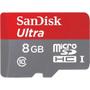 Imagem de Cartão de memória SanDisk SDSDQUIN-008G-G4 Ultra com adaptador SD 8GB