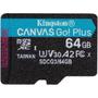 Imagem de Cartão Kingston Micro Sd 64Gb Canvas Go Plus Classe 10 A2 U3