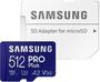 Imagem de Cartão Memória Microsd Samsung 512Gb 160Mbs Com Adaptador Sd