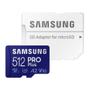 Imagem de Cartão Memória Microsd Samsung 512Gb Micro Sd 160Mbs E Adapt