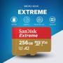 Imagem de Cartao Memoria Sandisk Micro Sdxc Extreme A2 190mb/s 256gb