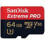 Imagem de Cartão Memória Sandisk Microsdhc 64Gb Extreme Pro U3 4K