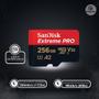 Imagem de cartao memoria sdxc extreme pro u3 4k 200mb/s 256gb