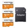 Imagem de Cartão Micro SD KOOTION 128GB UHS-I microSDXC com Adaptador - Pacote com 3 Unidades