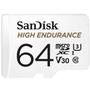 Imagem de Cartão microSDXC SanDisk High Endurance 64GB C10 U3 V30 4K UHD