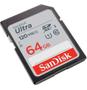 Imagem de Cartão Sandisk 64gb Ultra Sdxc Uhs-i 120mb/s C10 U1 Original