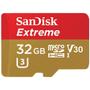 Imagem de Cartão SanDisk Micro SD 32GB Extreme Classe 10 Vel. até 100MB/s a Prova de Água p/ Câmera de ação 4K e Full HD SDSQXAF-032G-GN6AA