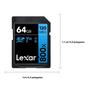 Imagem de Cartão SD Lexar (256GB, 128GB, 64GB, 32GB) - U1/U3/V30 - Cartão de Memória microSD para Uso Digital