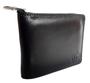 Imagem de Carteira de couro masculina preta ziper porta documentos