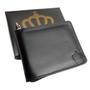 Carteira masculina de couro preta ziper porta documentos CNH - LUXXO Imagem de Carteira masculina de couro preta ziper porta documentos CNH