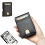 Imagem de Carteira Masculina Minimalista Fina Clip Dinheiro Porta Cartão Com Bloqueio RFID
