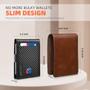 Imagem de Carteira RUNBOX Slim Leather Money Clip para homens com bloqueio de RFID