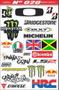 Imagem de Cartela Adesivos Personalizado Carro Moto Bike Motocross 049