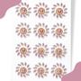 Imagem de Cartela De Adesivo Flor Rose - Sticker C/6 Unidades - Mmixer10 - Nybc