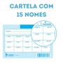 Imagem de Cartela de rifa 15 nomes com 50 unidades - tamoio