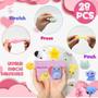 Imagem de Cartões Comemorativos de Dia dos Namorados com 28 Brinquedos Mochi Squishies