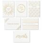 Imagem de Cartões de Agradecimento Hallmark - 120 Unidades com Envelopes - Folha de Ouro