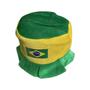 Imagem de Cartola Chapéu Felpudo Do Brasil Verde Amarelo Copa Mundial