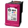 Imagem de Cartucho HP 664 Colorido Original Para HP Deskjet 2136, 2676, 3776, 5076, 5276