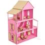 Imagem de Casa Boneca Infantil Rosa Polly Barbie 50 Cm