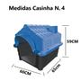 Imagem de Casa Cachorro Grande Raça N4 Desmontável Azul 59cm