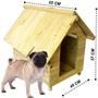 Imagem de casa cachorro pet madeira 57x55 casinha cachorro porte médio