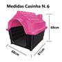 Imagem de Casa Casinha Cachorros Grande Resistente Desmontável N6 Rosa